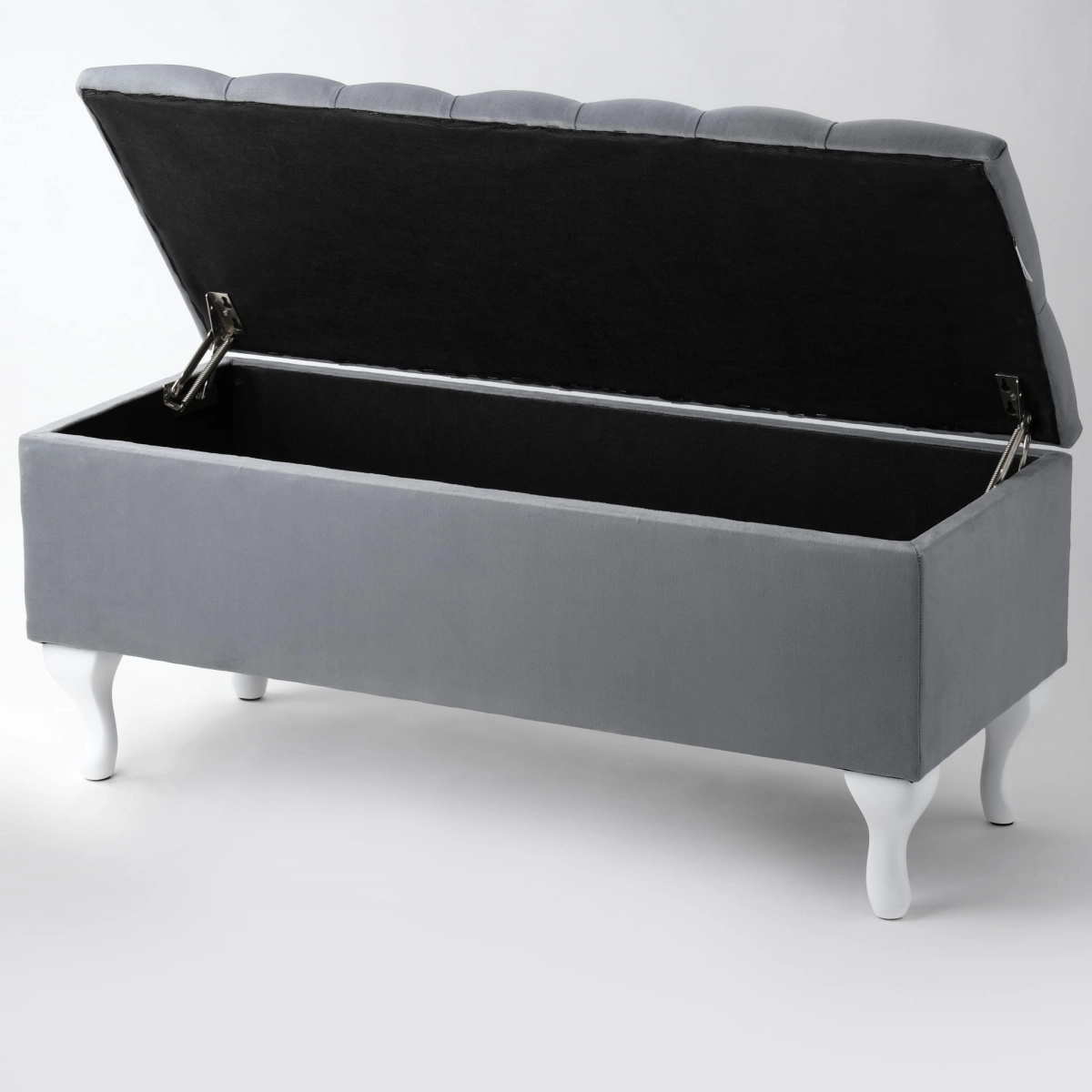 quilted storage chest with a seat for the hallway