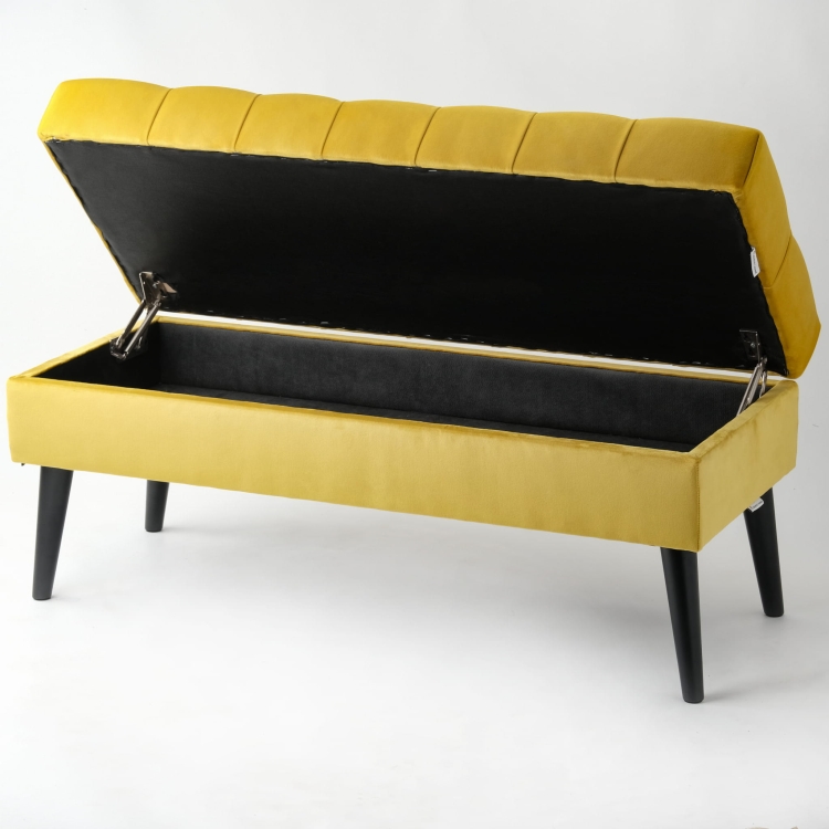 Honey open bench with storage, a comfortable and aesthetically pleasing piece of furniture