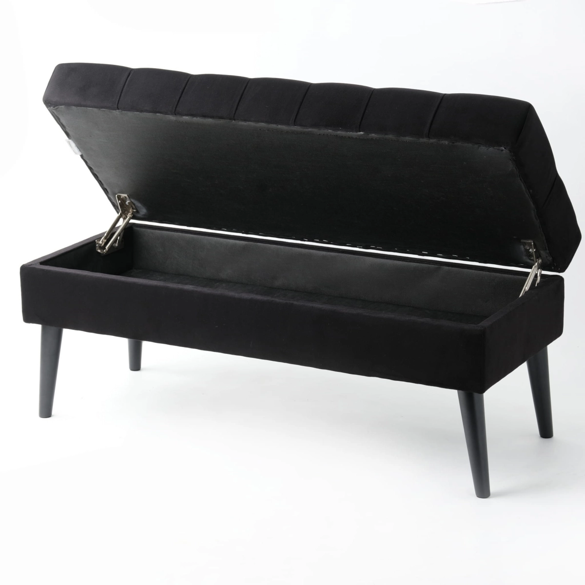 open bench with quilted seat