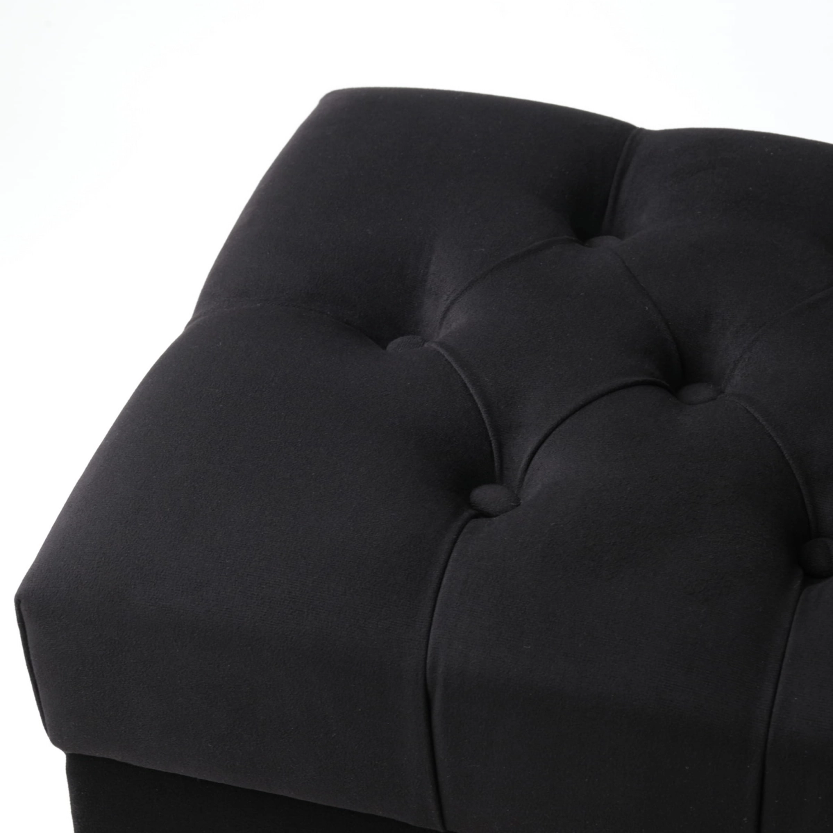 open bench with quilted seat
