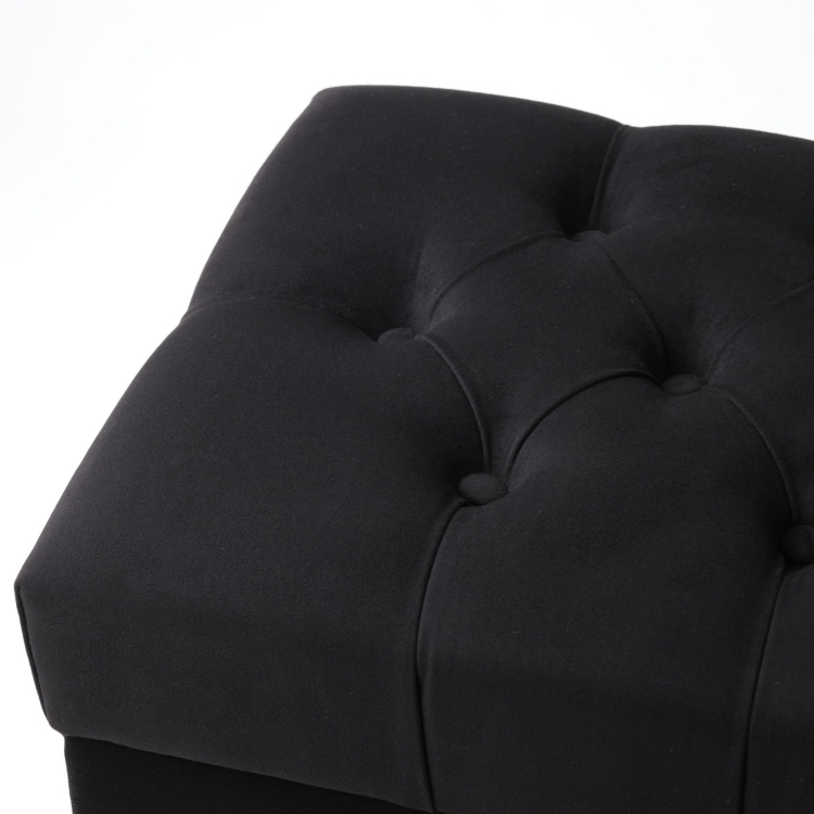 open bench with quilted seat