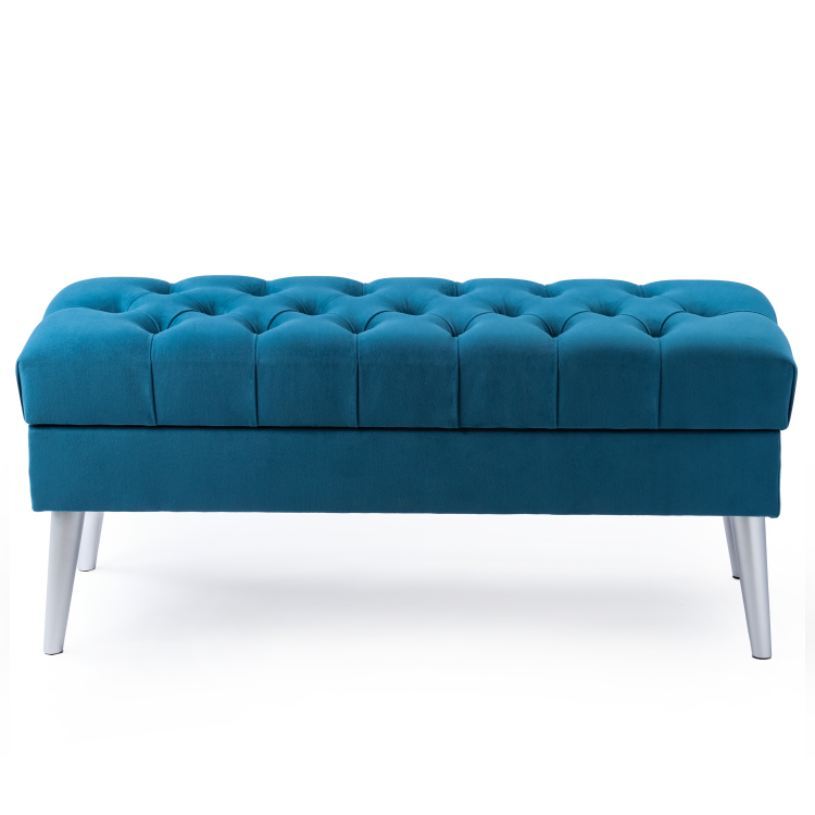 Turquoise quilted chest, ideal for modern interiors