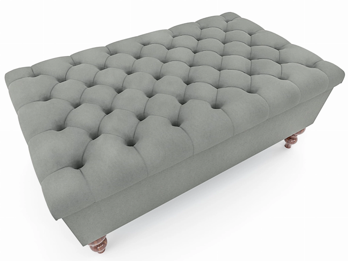 Ottoman large quilted pouffe with storage, a practical and stylish piece of furniture for the living room
