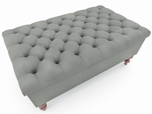 Ottoman large quilted pouffe with storage, a practical and stylish piece of furniture for the living room