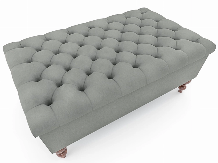 Ottoman large quilted pouffe with storage, a practical and stylish piece of furniture for the living room