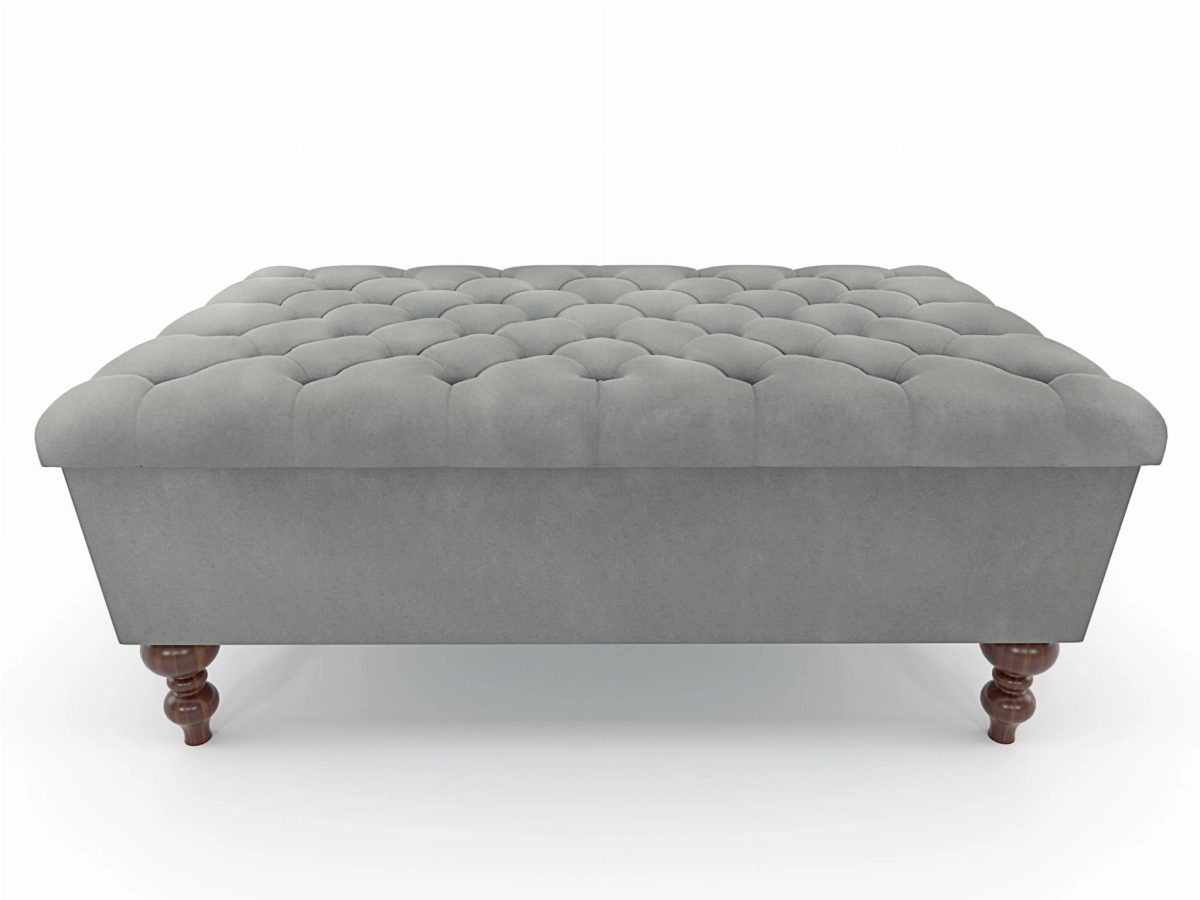 Stylish quilted pouffe with storage Ottoman, a roomy and comfortable addition to your interior