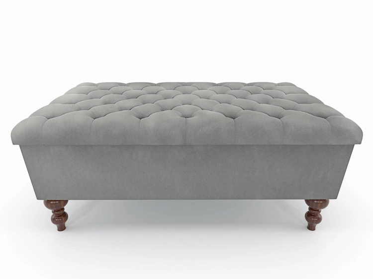 Stylish quilted pouffe with storage Ottoman, a roomy and comfortable addition to your interior
