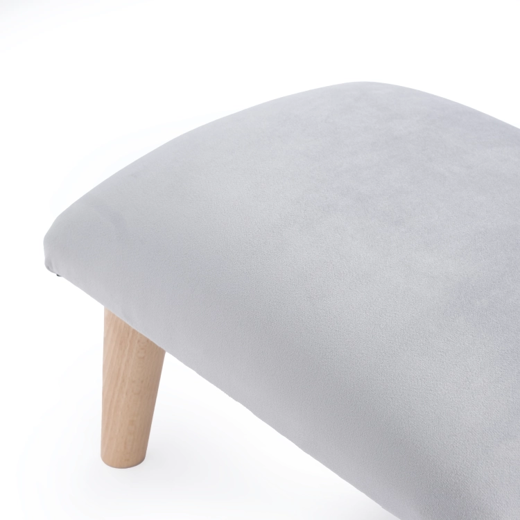 Grey dressing table footstool, a comfortable and aesthetically pleasing addition