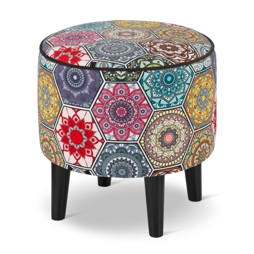 oriental round pouf