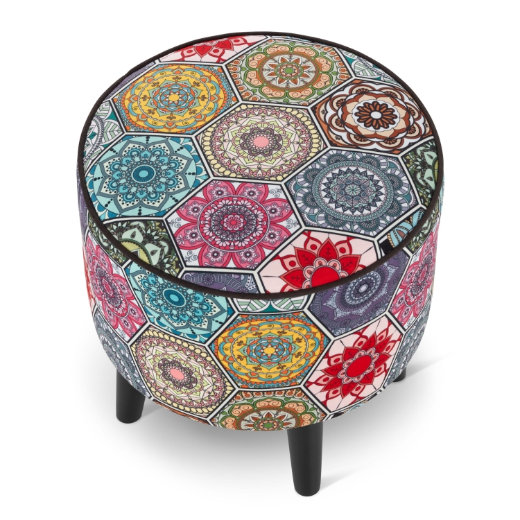 oriental round pouf