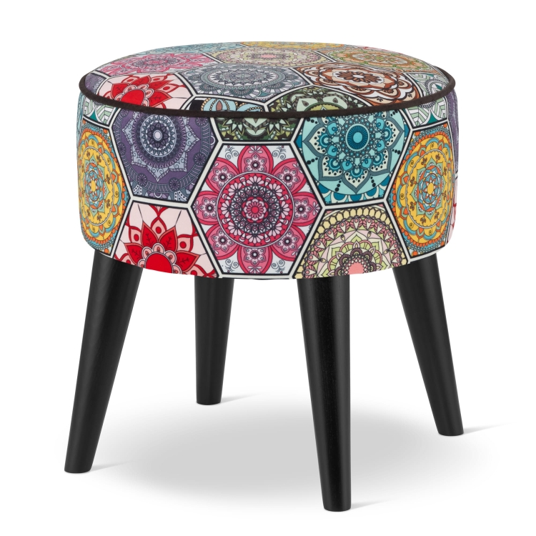 oriental round pouf