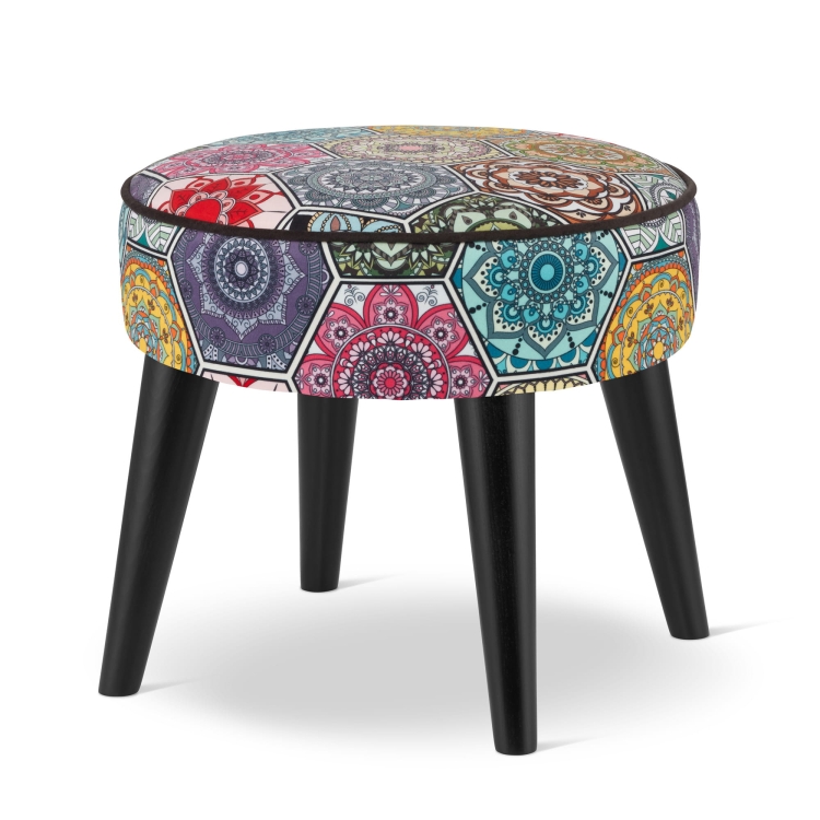oriental round pouf