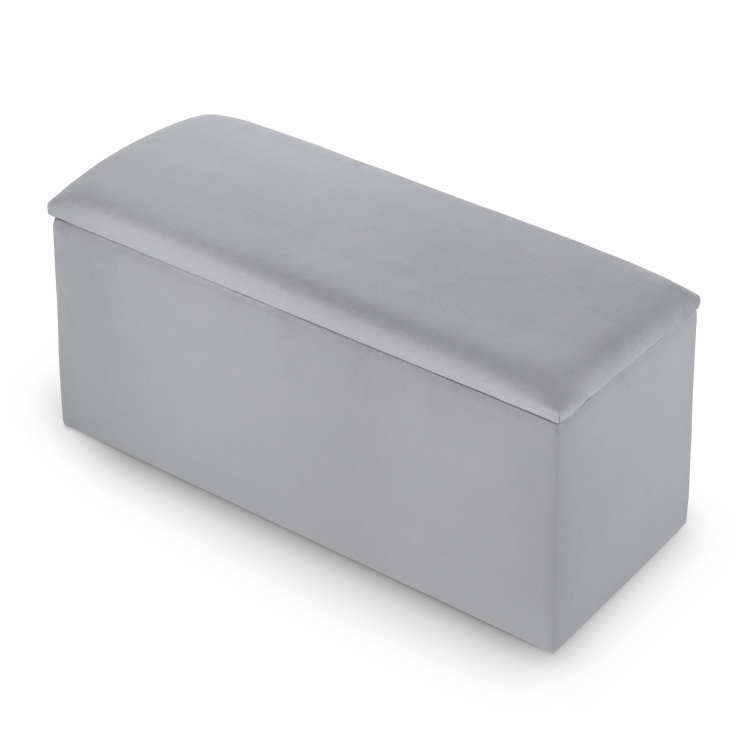 grey beanbag with storage compartment