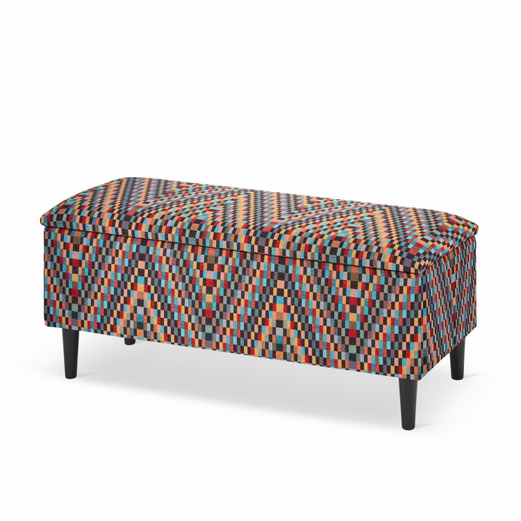 colorful pouffe with storage