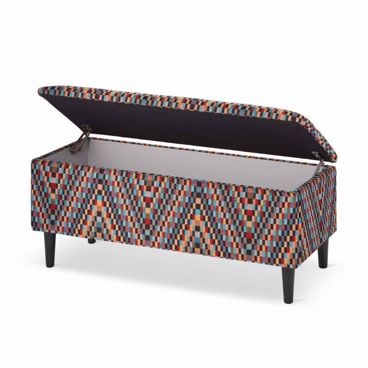 colorful pouffe with storage