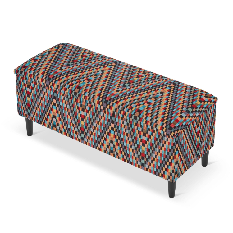 colorful pouffe with storage
