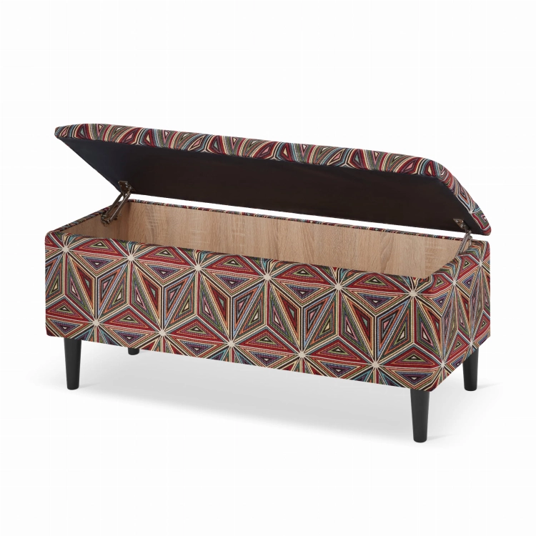 bench with colorful patterns