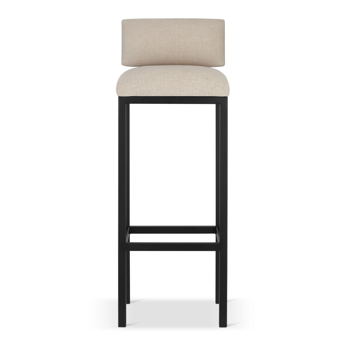 upholstered bar stool in cream color