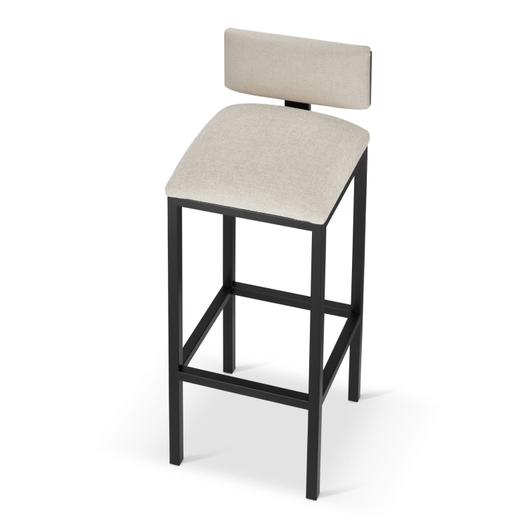 cream upholstered bar stool
