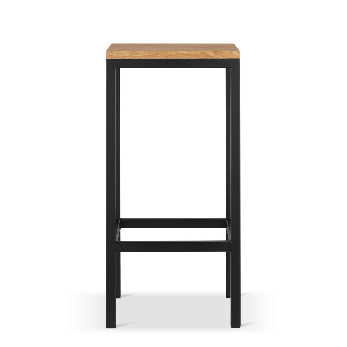 metal stool with wooden seat