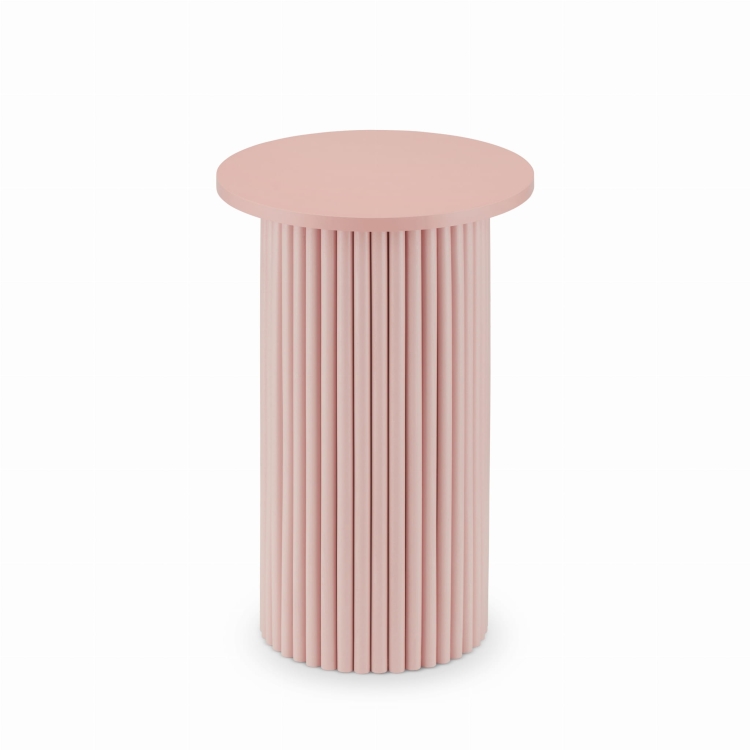 pink side table