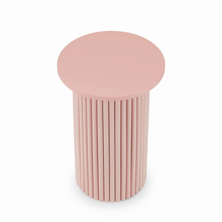 pink side table