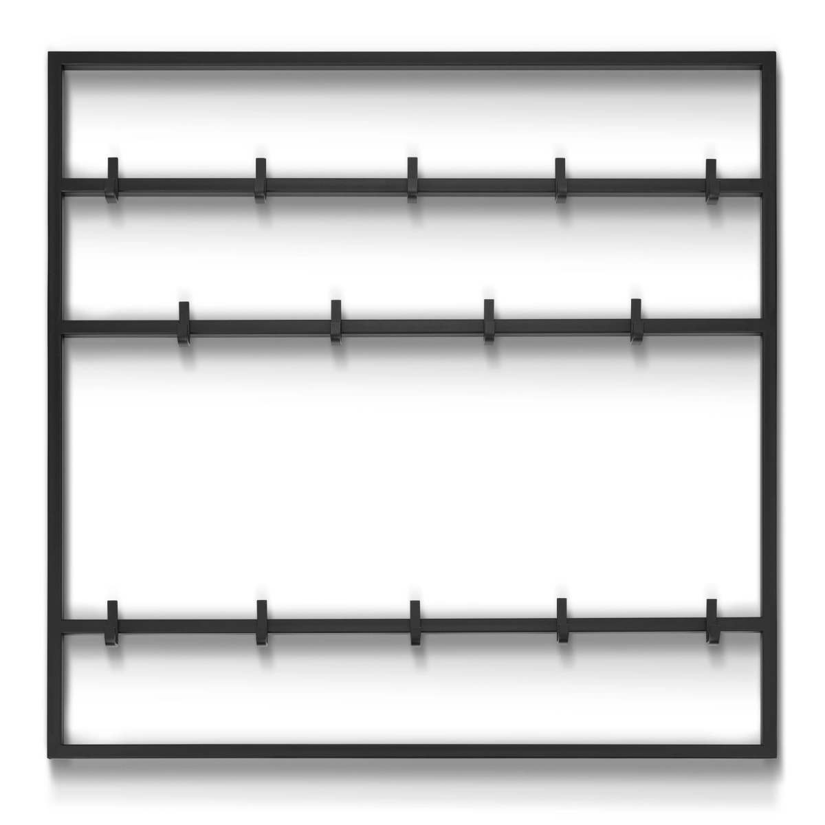 Black metal wall hanger for the hallway, practical and stylish