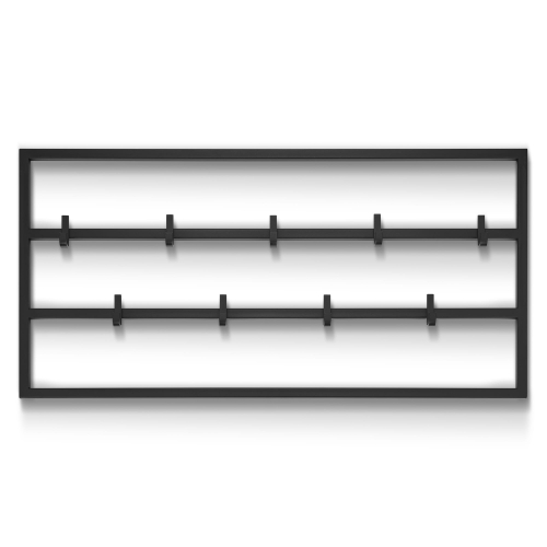 Solid black steel wall coat rack for the hallway, practical and aesthetic