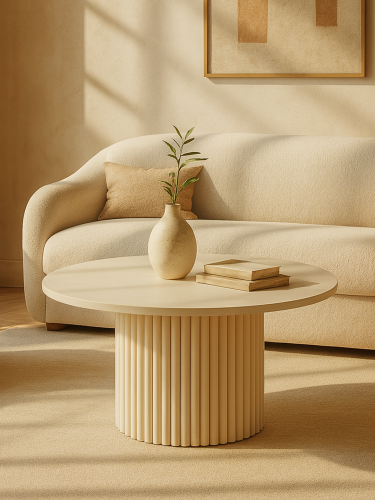 beige coffee table