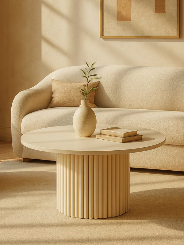 beige coffee table