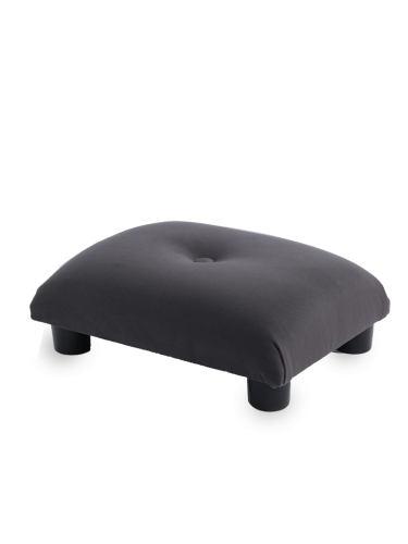 Stylish graphite quilted footstool, comfortable and aesthetically pleasing