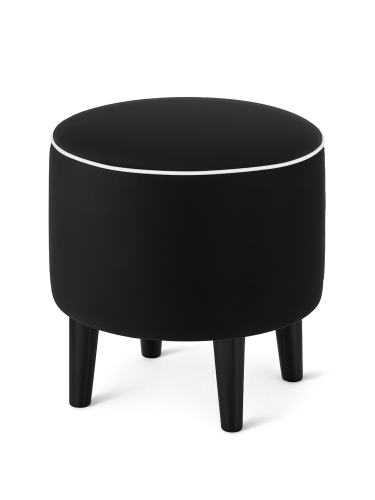 black round pouffe