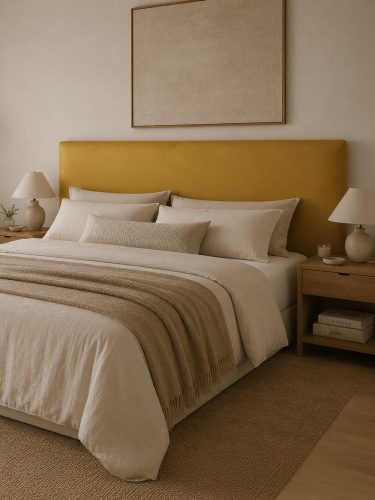 honey upholstered wall panel
