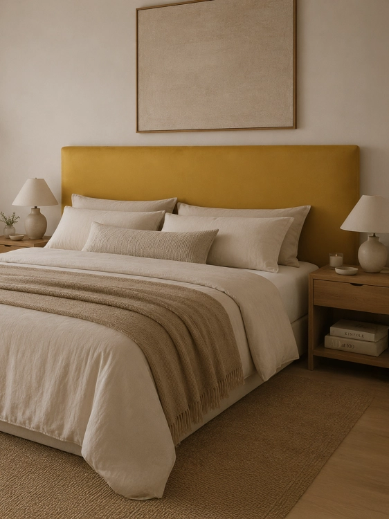 honey upholstered wall panel