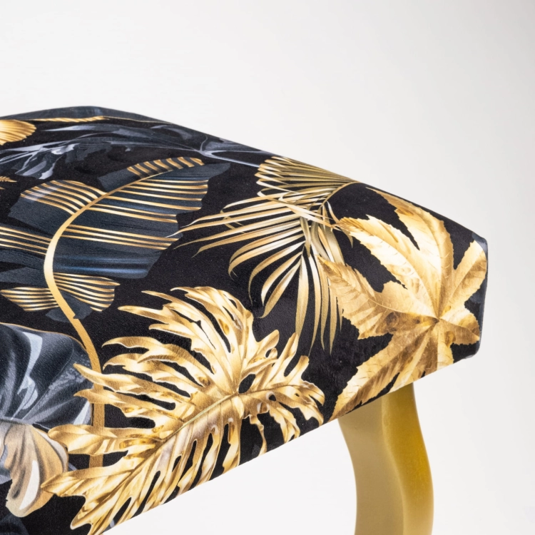 Bench with gold patterns