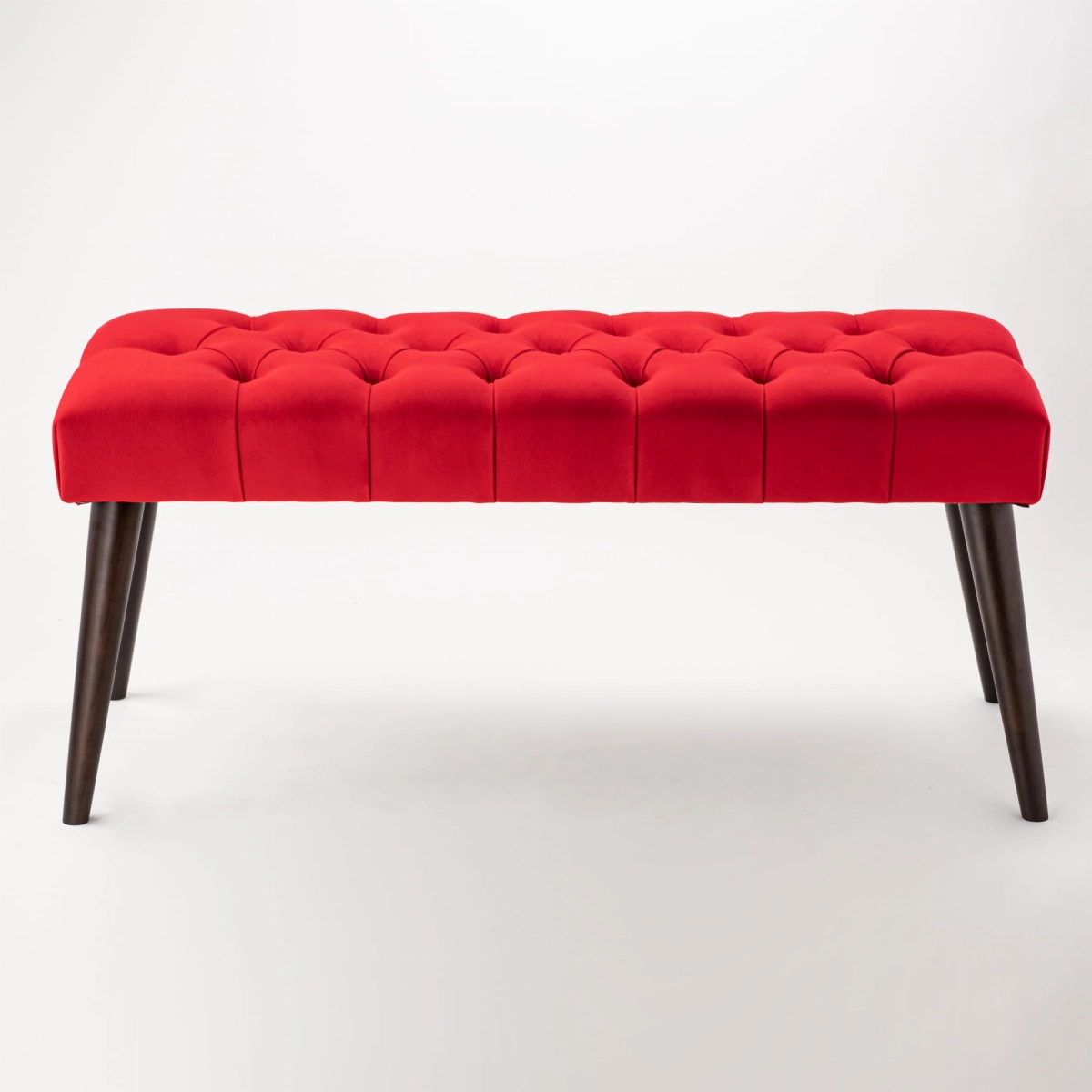 Quilted bench in red