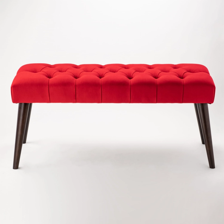 Quilted bench in red