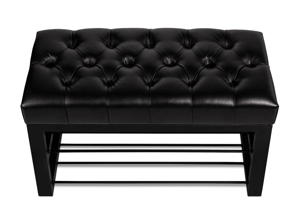 Leather shoe bench for the hallway