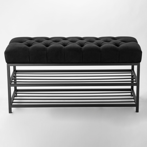 Metal bench in black, ideal for the hallway
