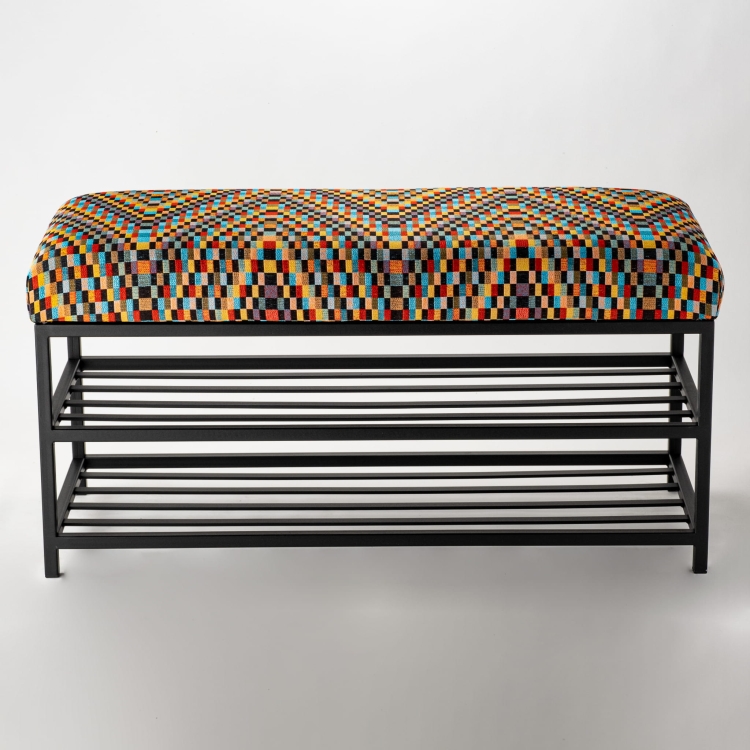 Loft upholstered bench on a metal frame