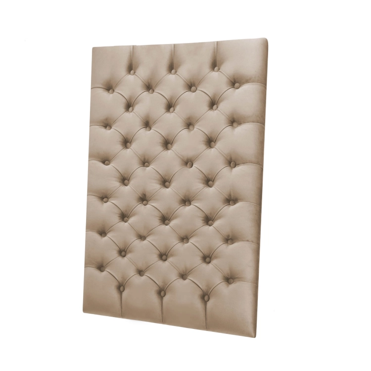 Quilted wall panel in latte shade