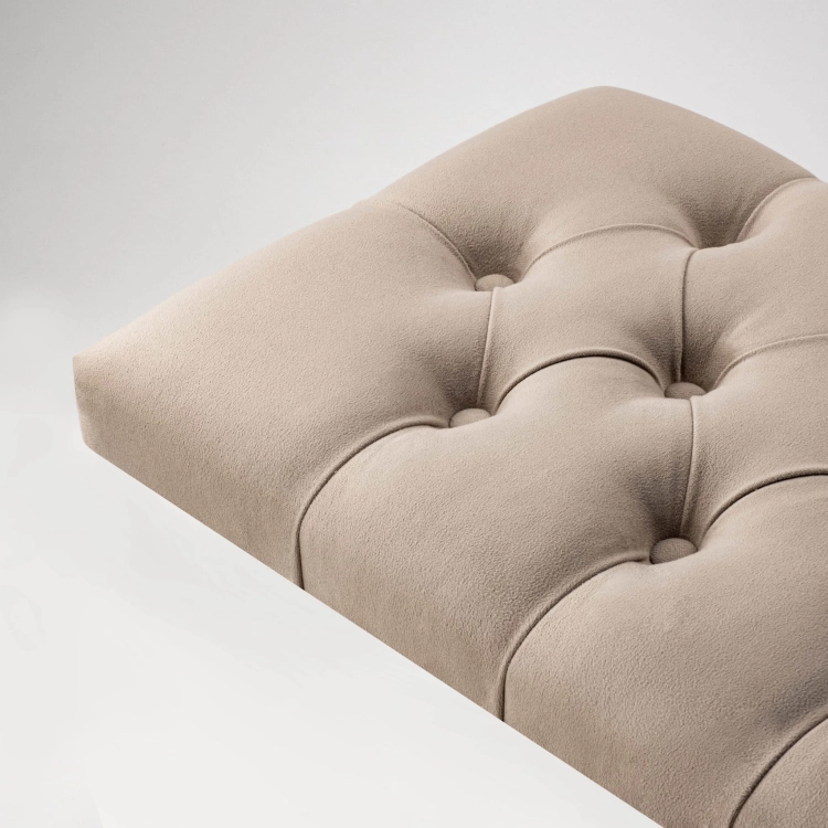 Elegant quilted wall panel in latte colour, subtle and modern design