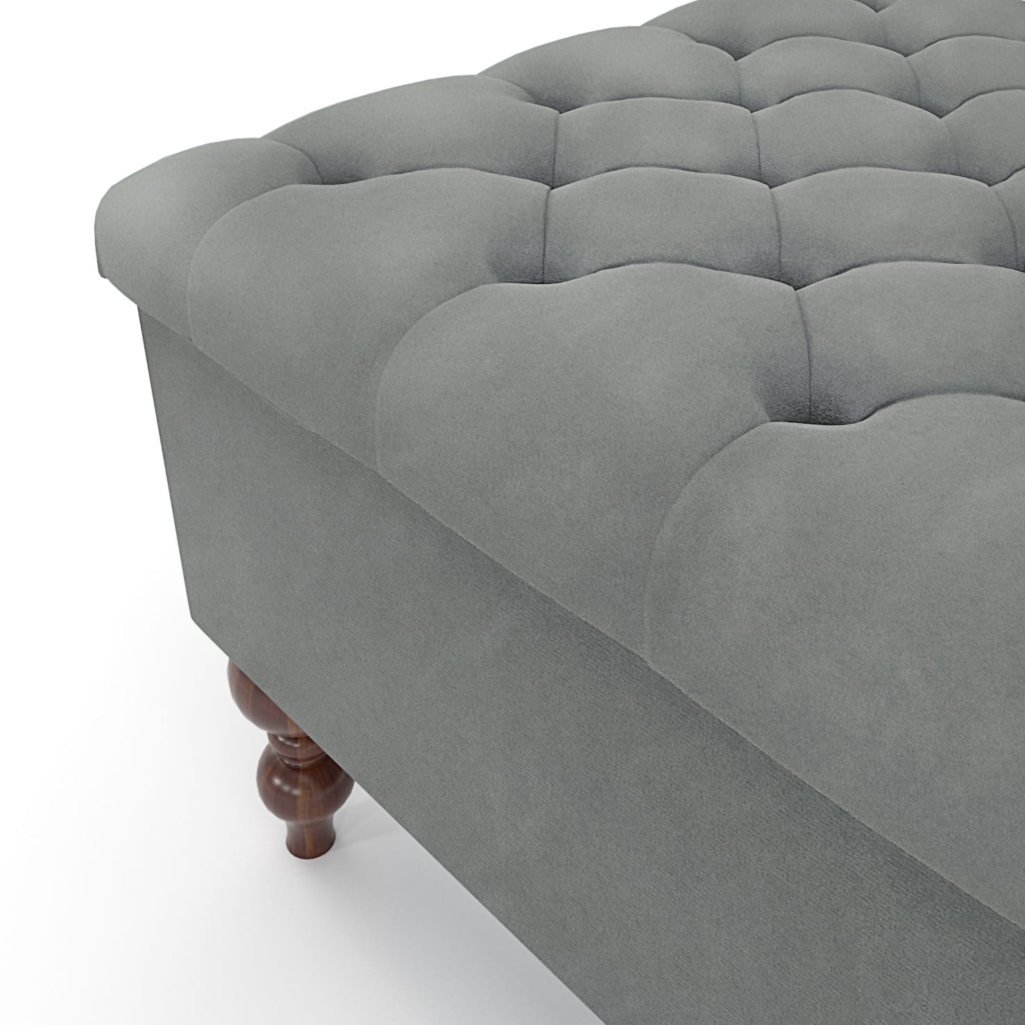 Large Ottoman pouffe with quilting and storage, a practical piece of furniture for storage