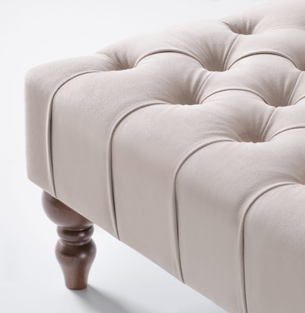 Stylish latte coffee table with quilted finish