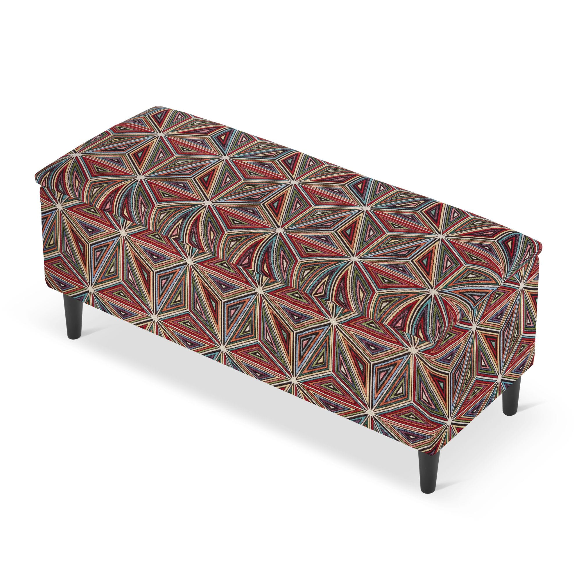 bench with colorful patterns