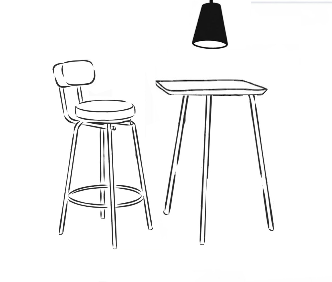 How do you match the height of a hocker to a kitchen worktop or bar?